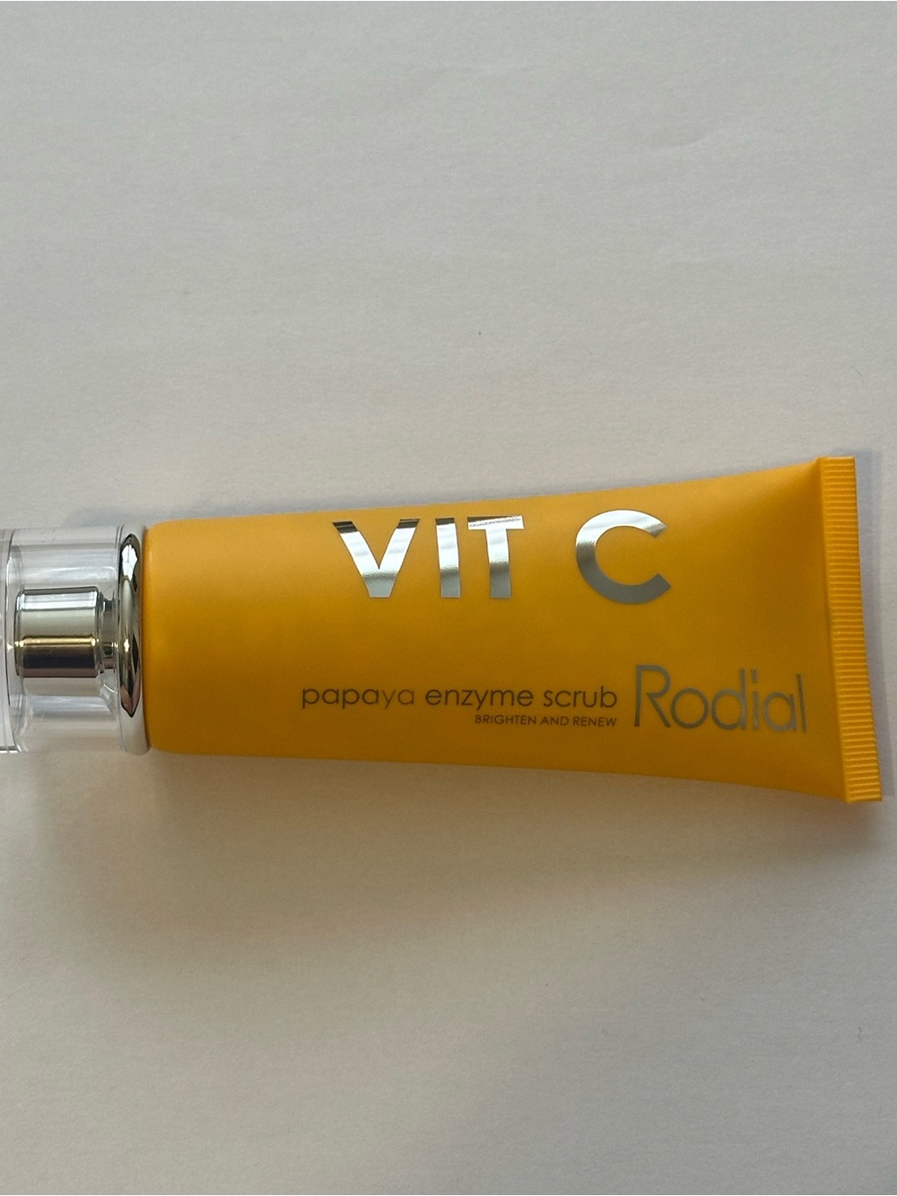 Rodial VIT C Papaya Enzyme Scrub — Vibrant Yellow Tube